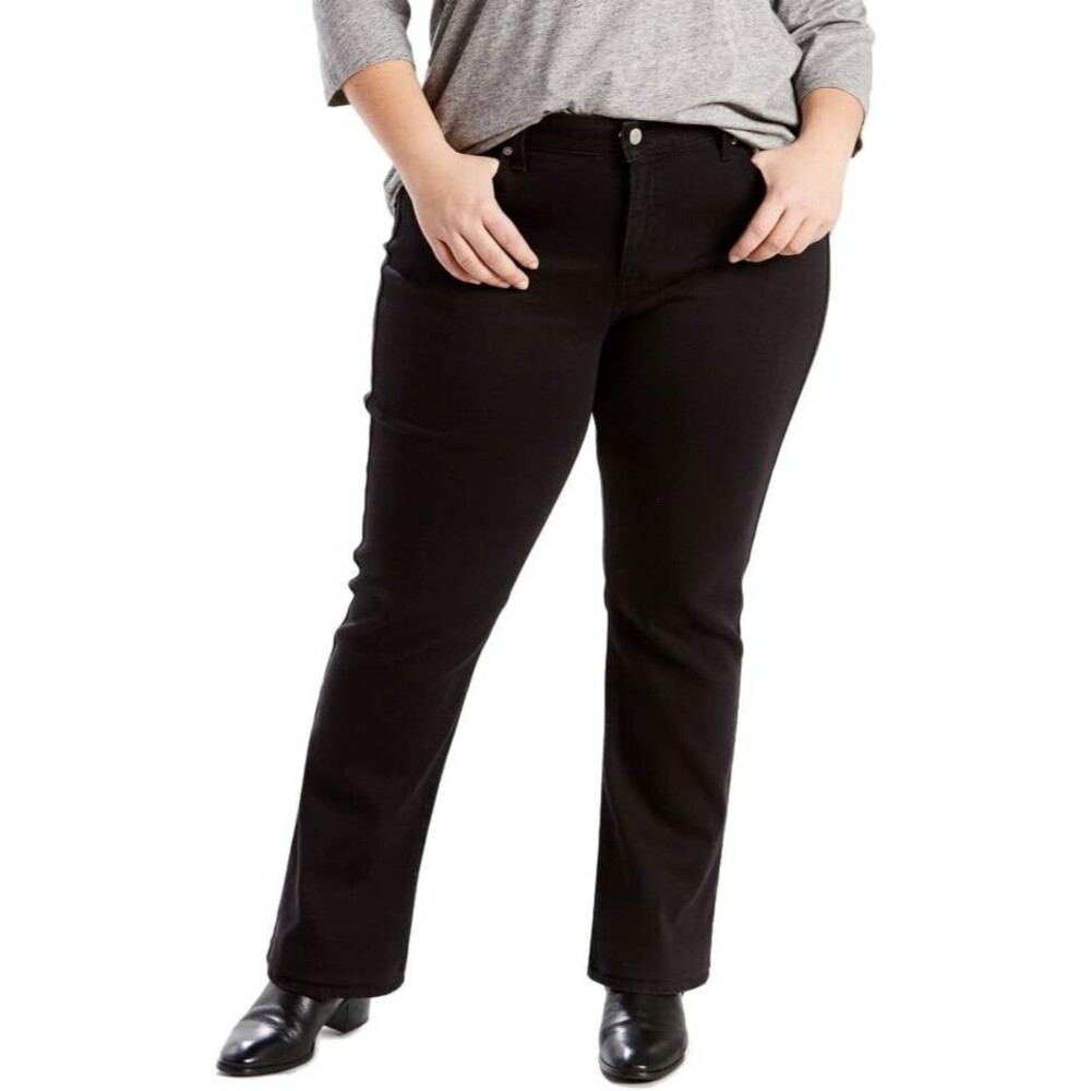 Levi's Women's Classic Straight Jeans – Size 14 – Soft Black WaterLess